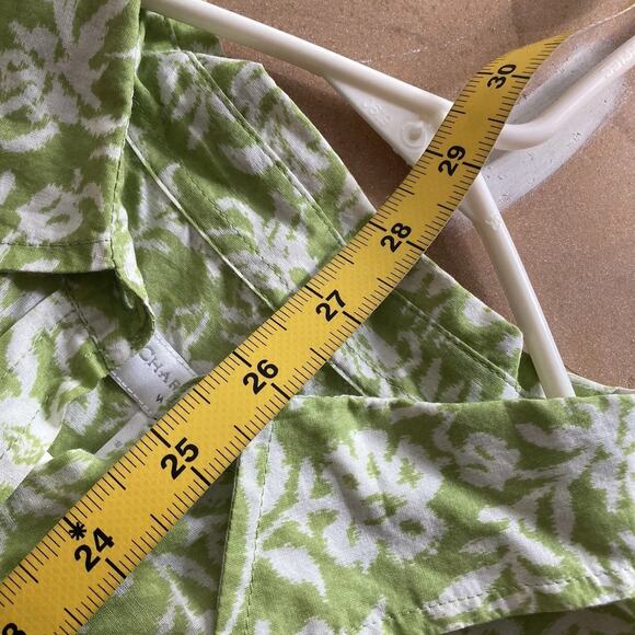 Macy’s Charter Club Women's Green Floral Button Up Blouse Size 20W Fairy Boho - Picture 3 of 11